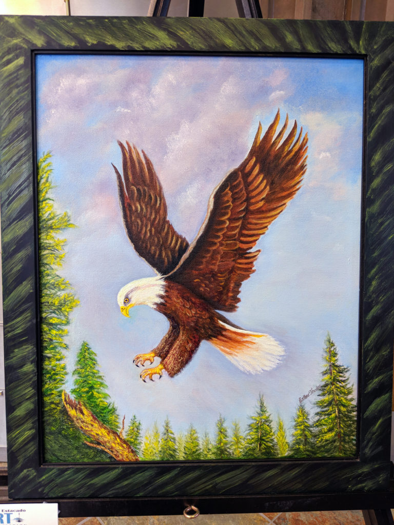 Eagle Landing painting by Esther Trevizo