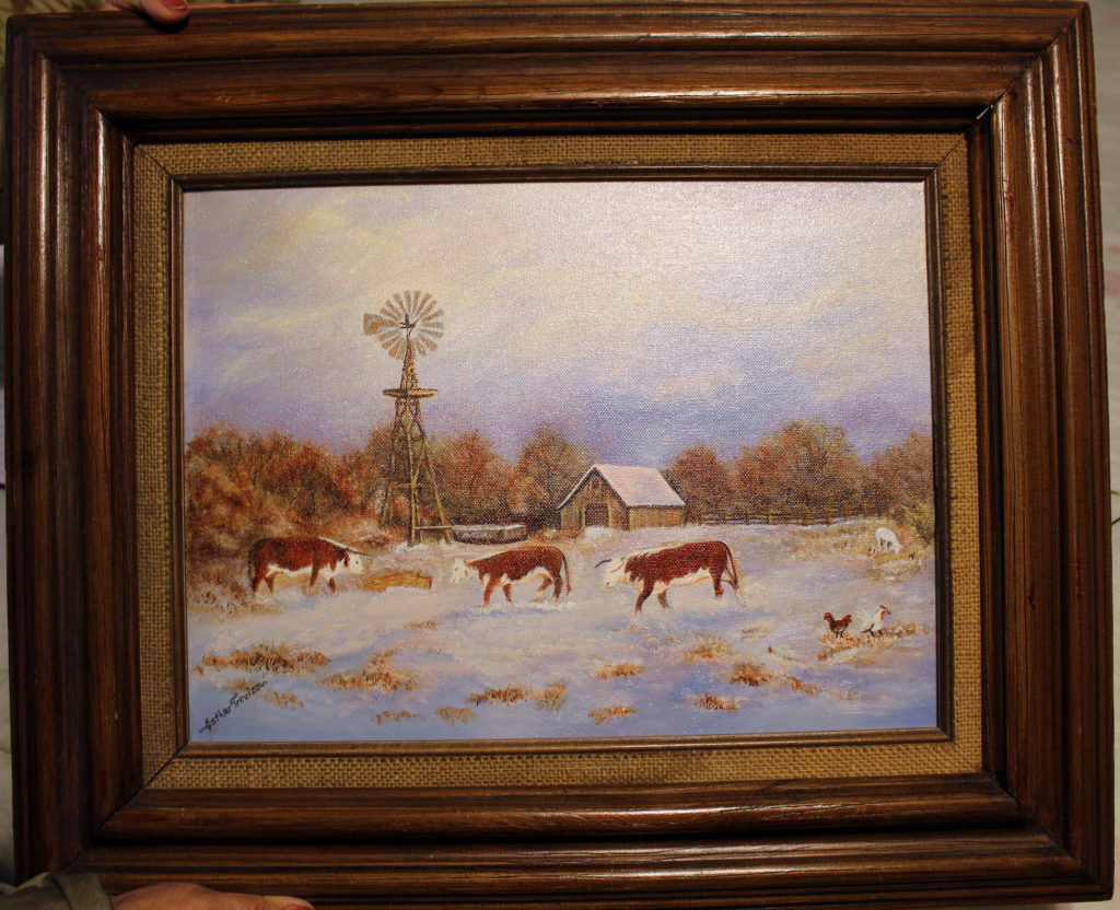 Winter Cows painting by Esther Trevizo